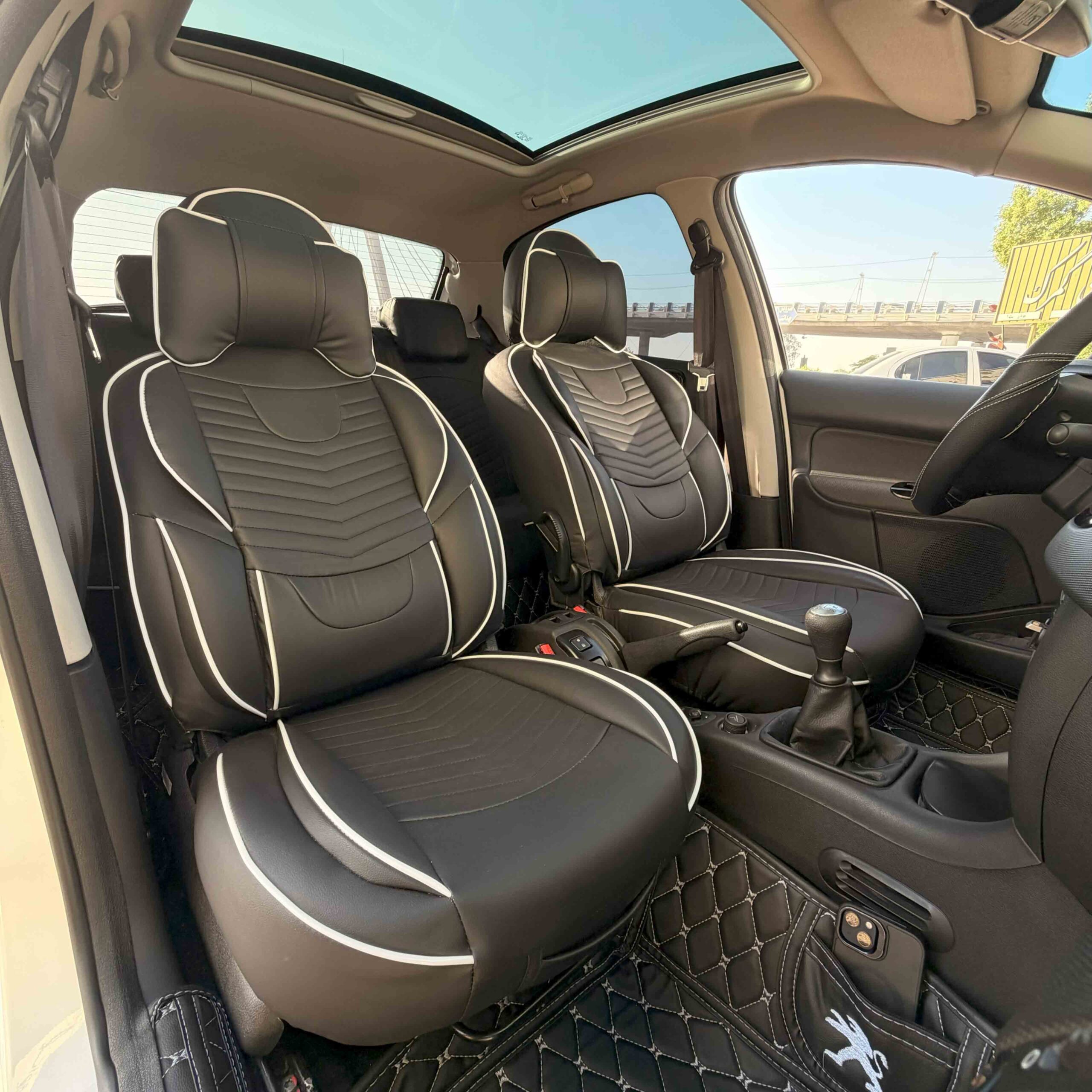 روکش ماساژوری طرح پاپیون مناسب برای پژو 206 مدل 94 به پایین (صندلی عقب یکسره) - Image 4